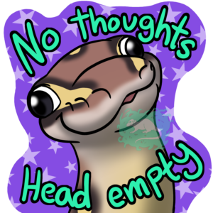No Thoughts Sticker