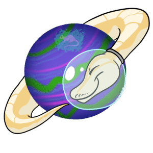 Space Snake Saturn Sticker