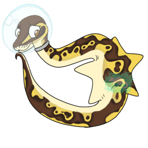 Space Snake Star Sticker