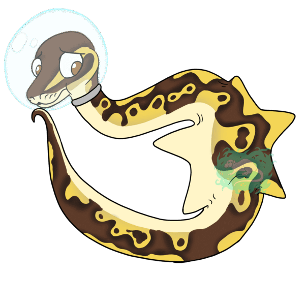 Space Snake Star Sticker
